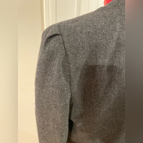 NWT 1980s D&L Gray Wool Blazer Jacket Structured Pleated Front Power Suit Style - Picture 11 of 14